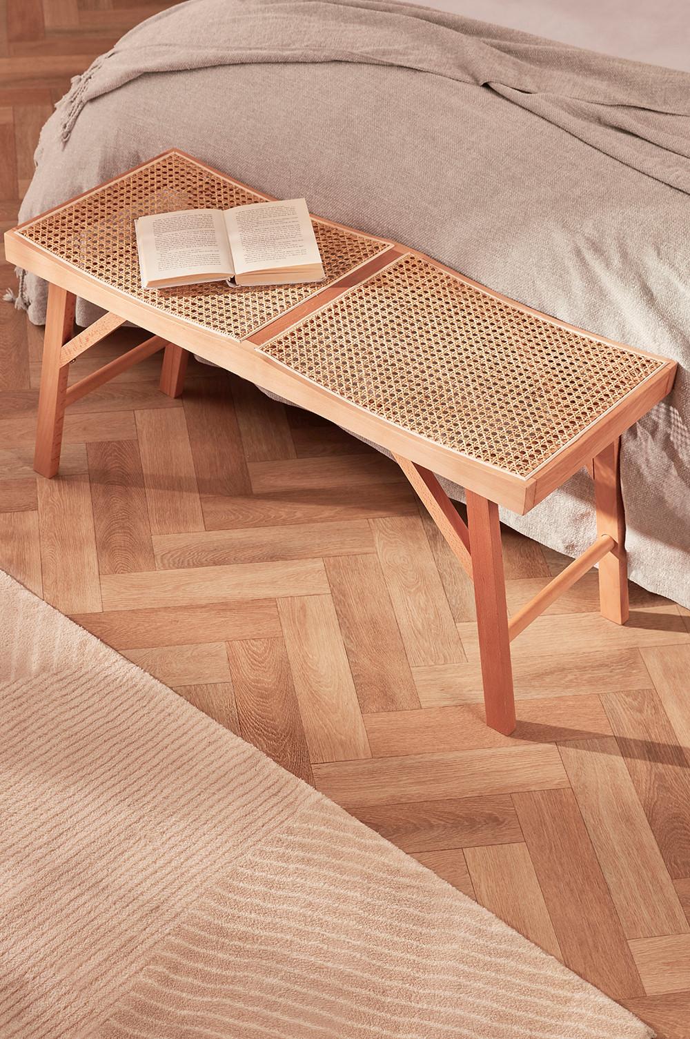Rattan bench