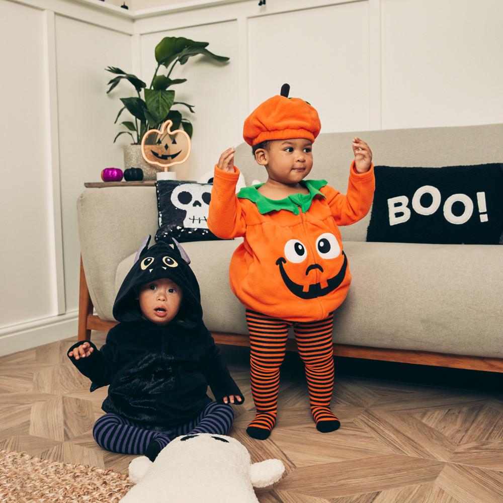 Déguisement Bébé Citrouille Halloween - Ensemble 2 Pièces Veste Et Pantalon - 0-24 Mois