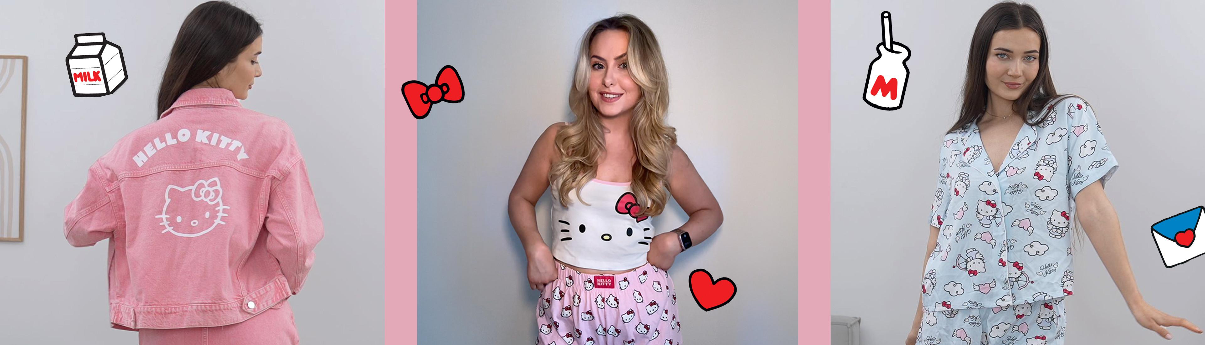 Hello Kitty pajamas, pink denim set