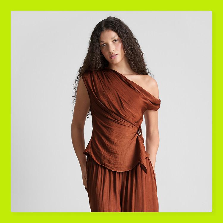 evaluate the consumer products company primark on princess dresses Womens Chocolate Asymmetric Mesh Cape Mini Dress Discover Mars the Label Dresses
