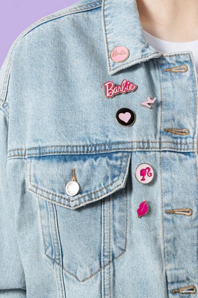 Barbie Pink Pins Anstecker Logo 6 Packung Sammlerstücke Damen Mädchen Primark 