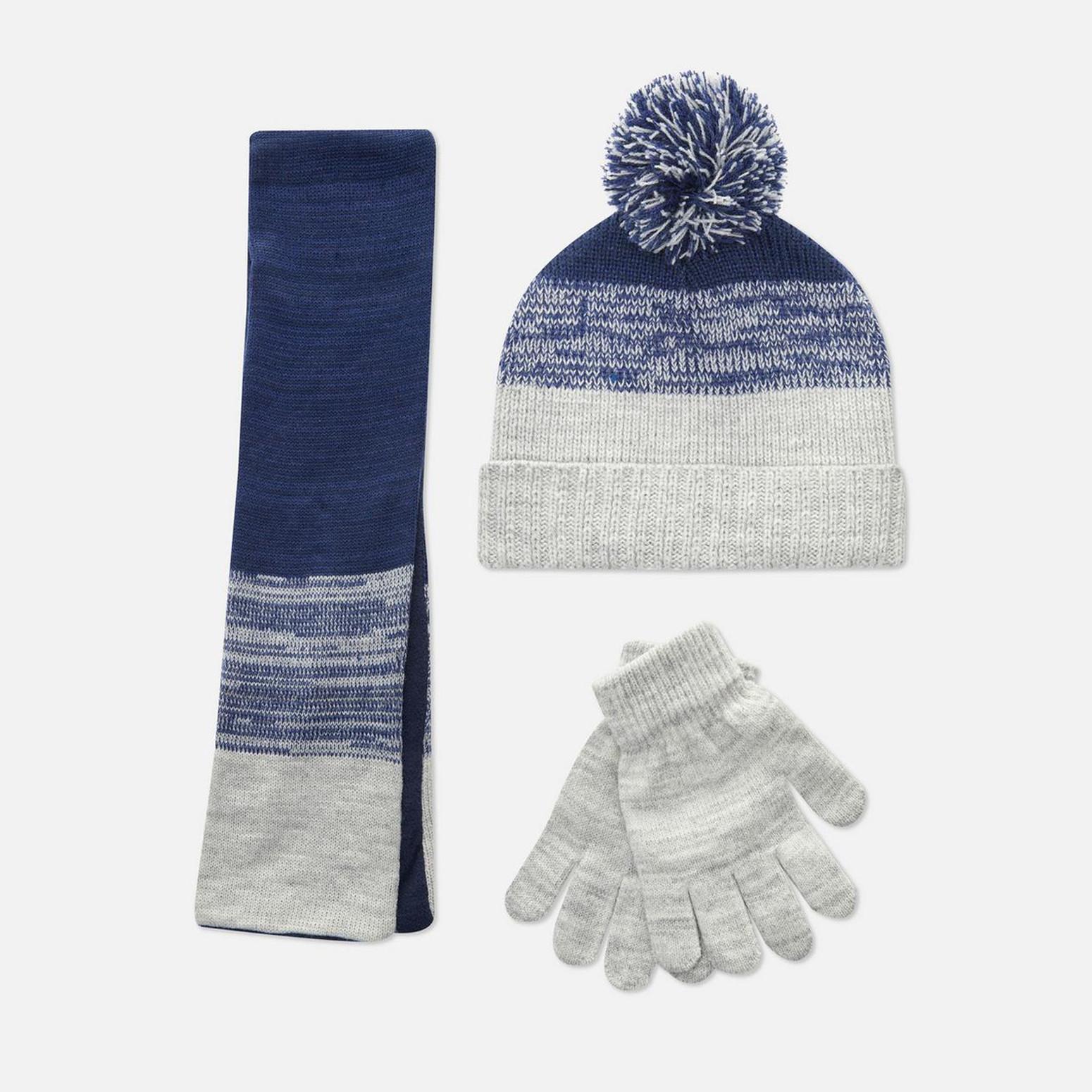 Kids blue scarf set