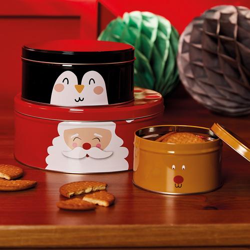 Christmas biscuit tins