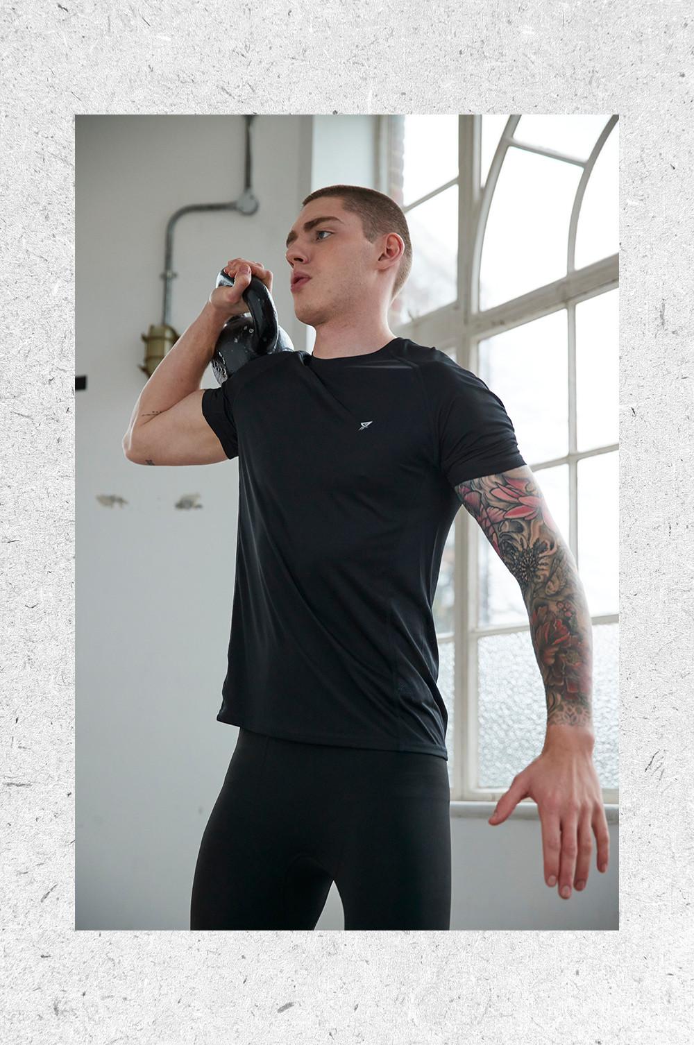 Buy Primark men sportswear fit training leggings grey and black