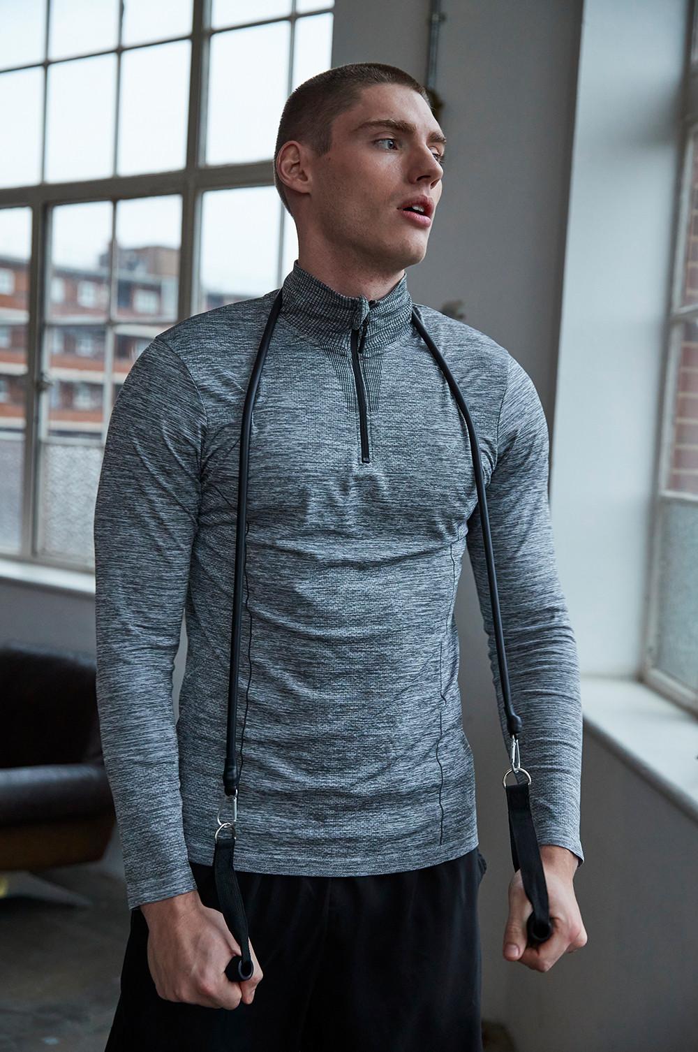 Buy Primark men sportswear fit training leggings grey and black Online