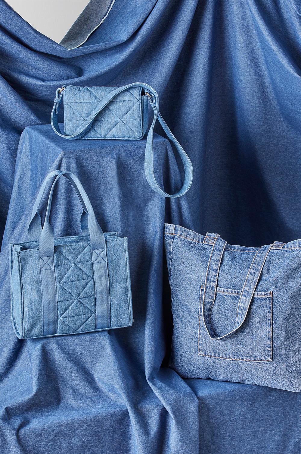 Denim shopper hot sale