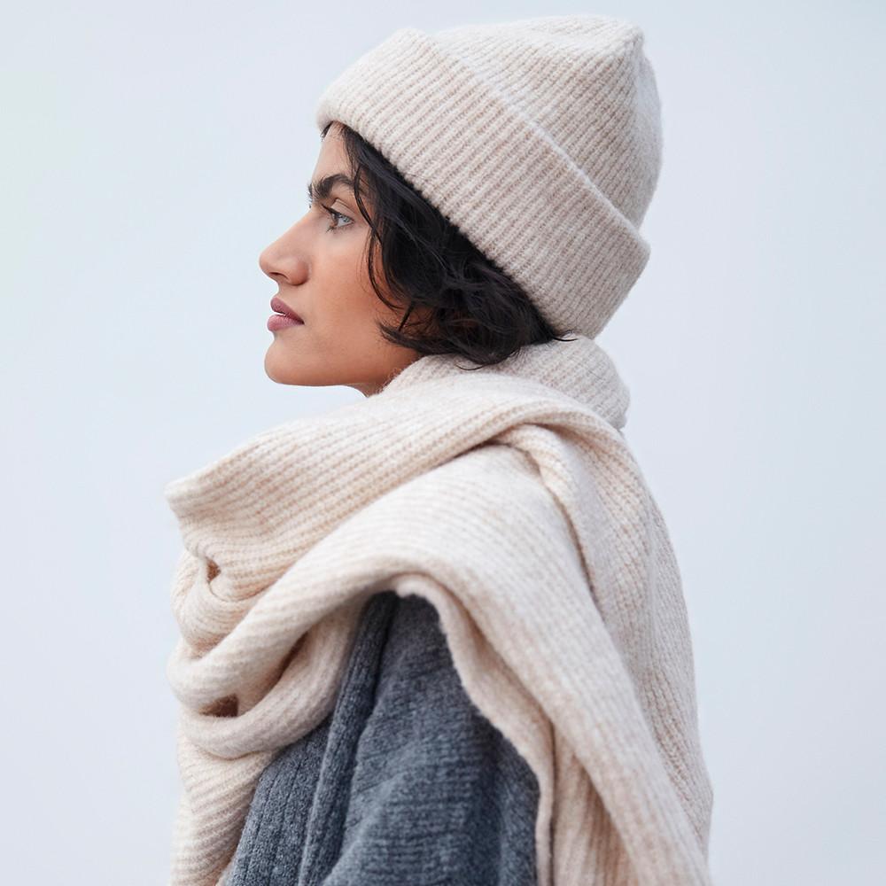 The edit: Cream scarf and hat set