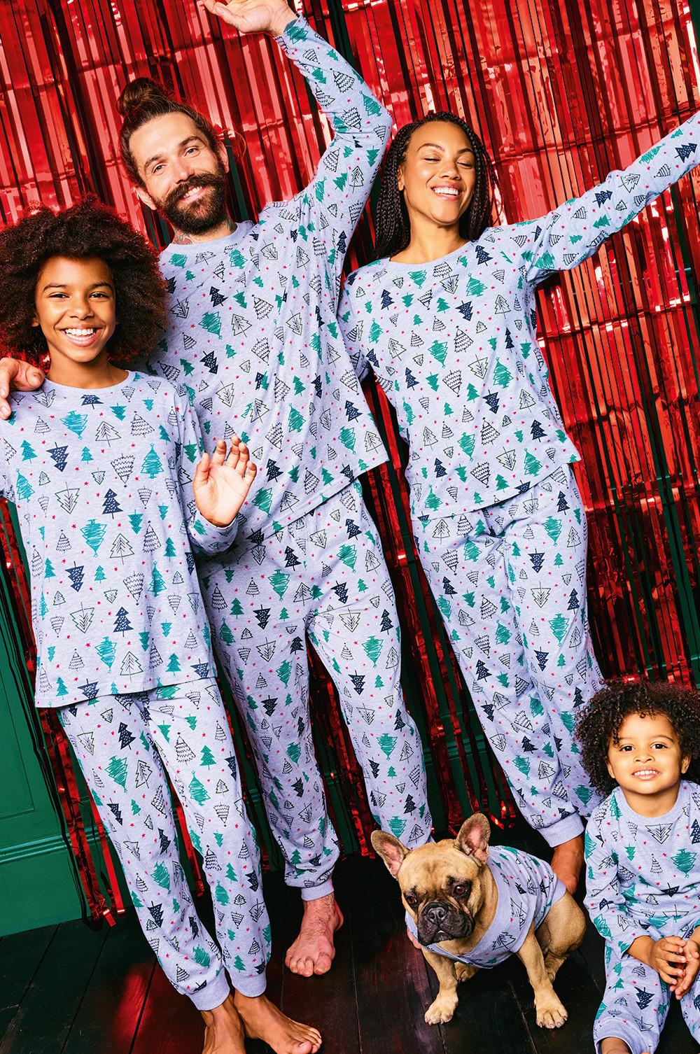 Weihnachten Nikolaus Pyjamas Set Nachtwäsche Erwachsene Kinder Schlafanzug Xmas
