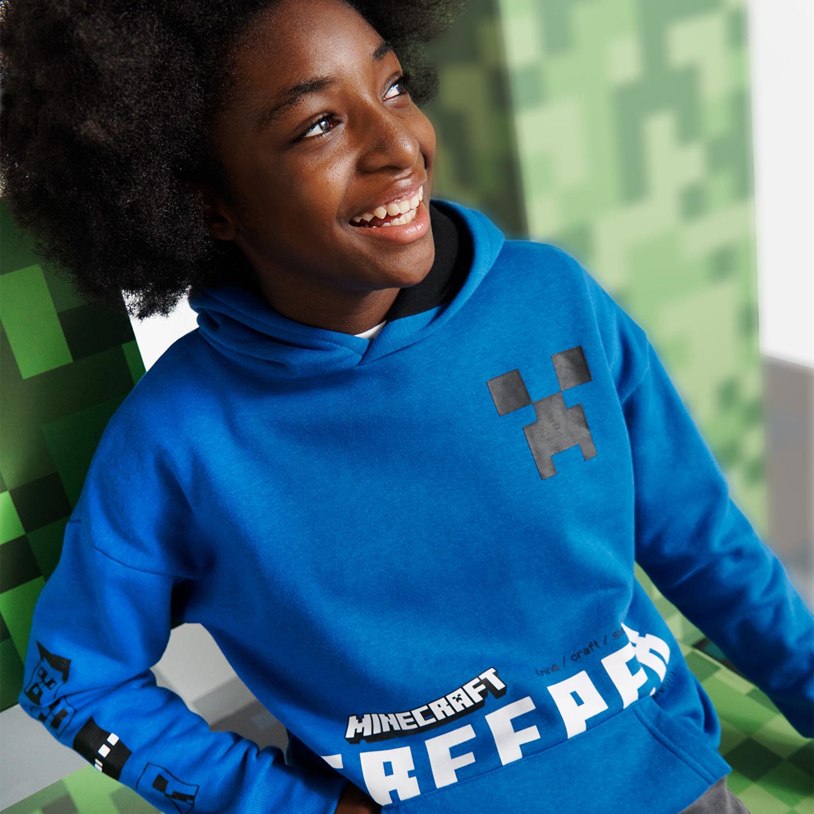 MINECRAFT Maglietta Ufficiale Per Bambini - 'Tempo Di Minecraft' Con Creeper, Cotone 100%, Vestibilità Regolare, Regalo Gamer