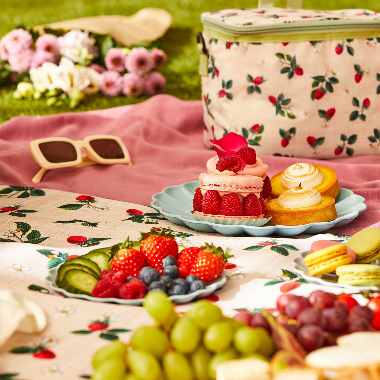 Picnic Set up with matching blanket and cool bag