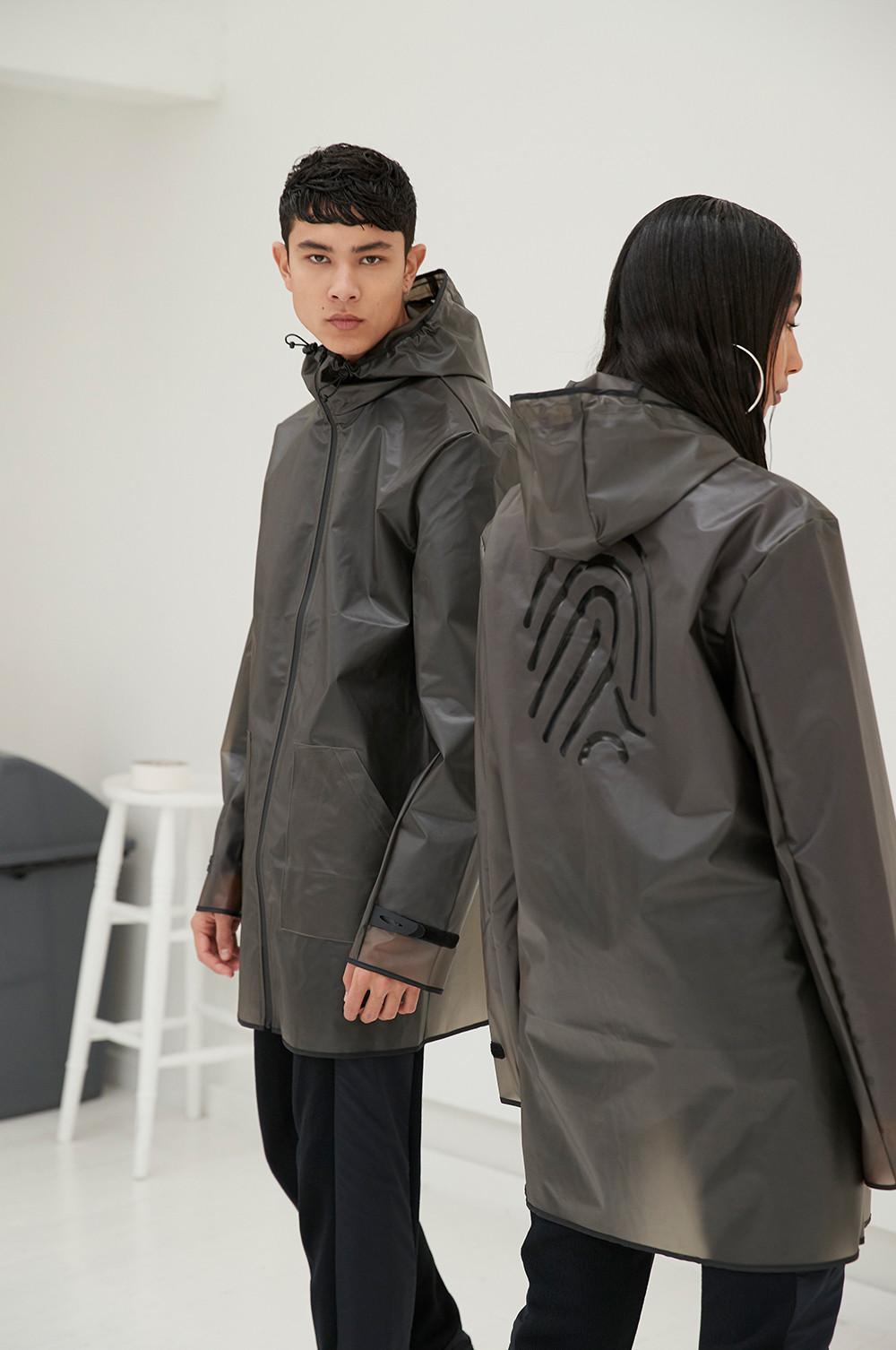Models wearing a Primark raincoat