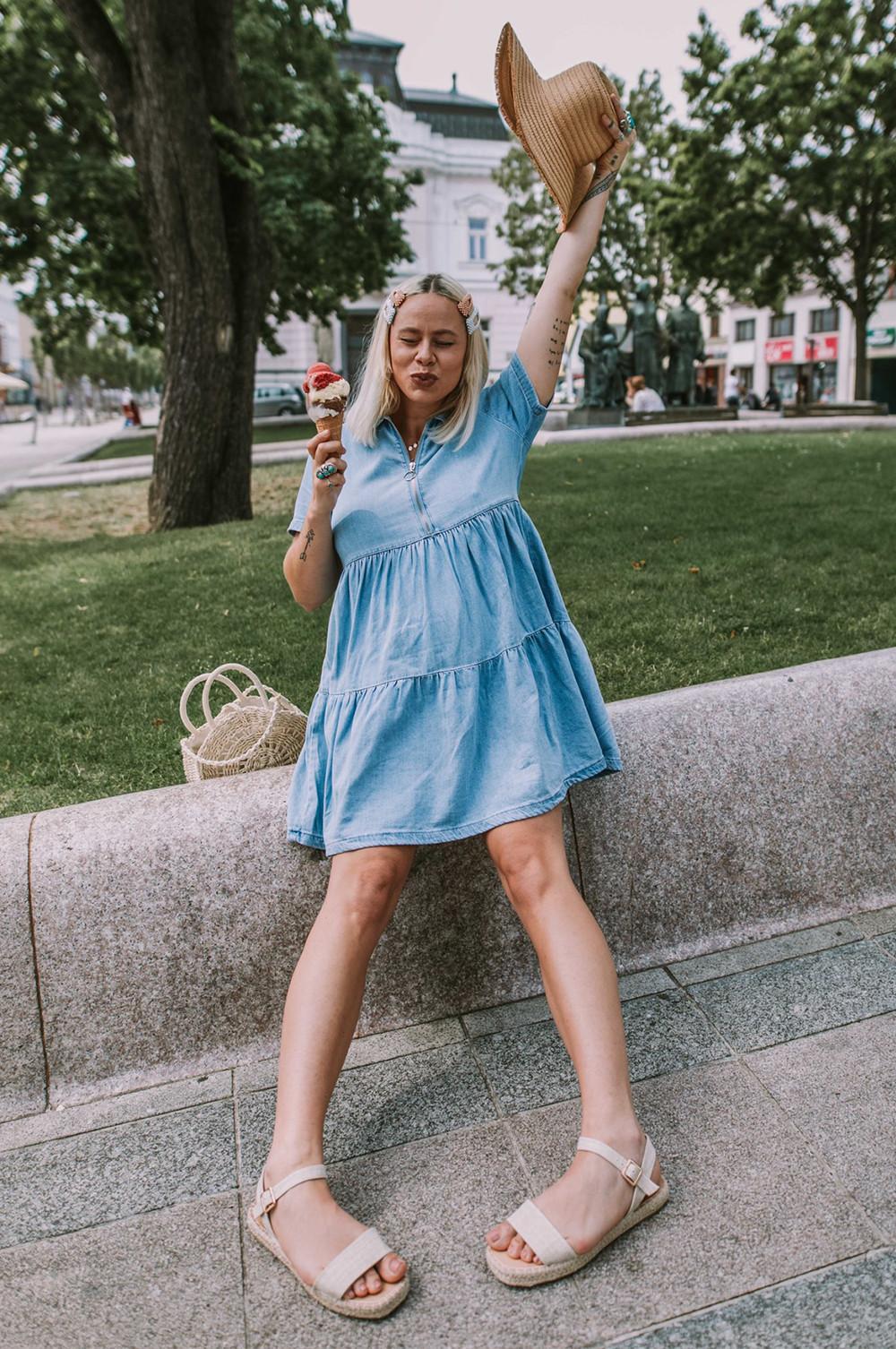 Denim dress image