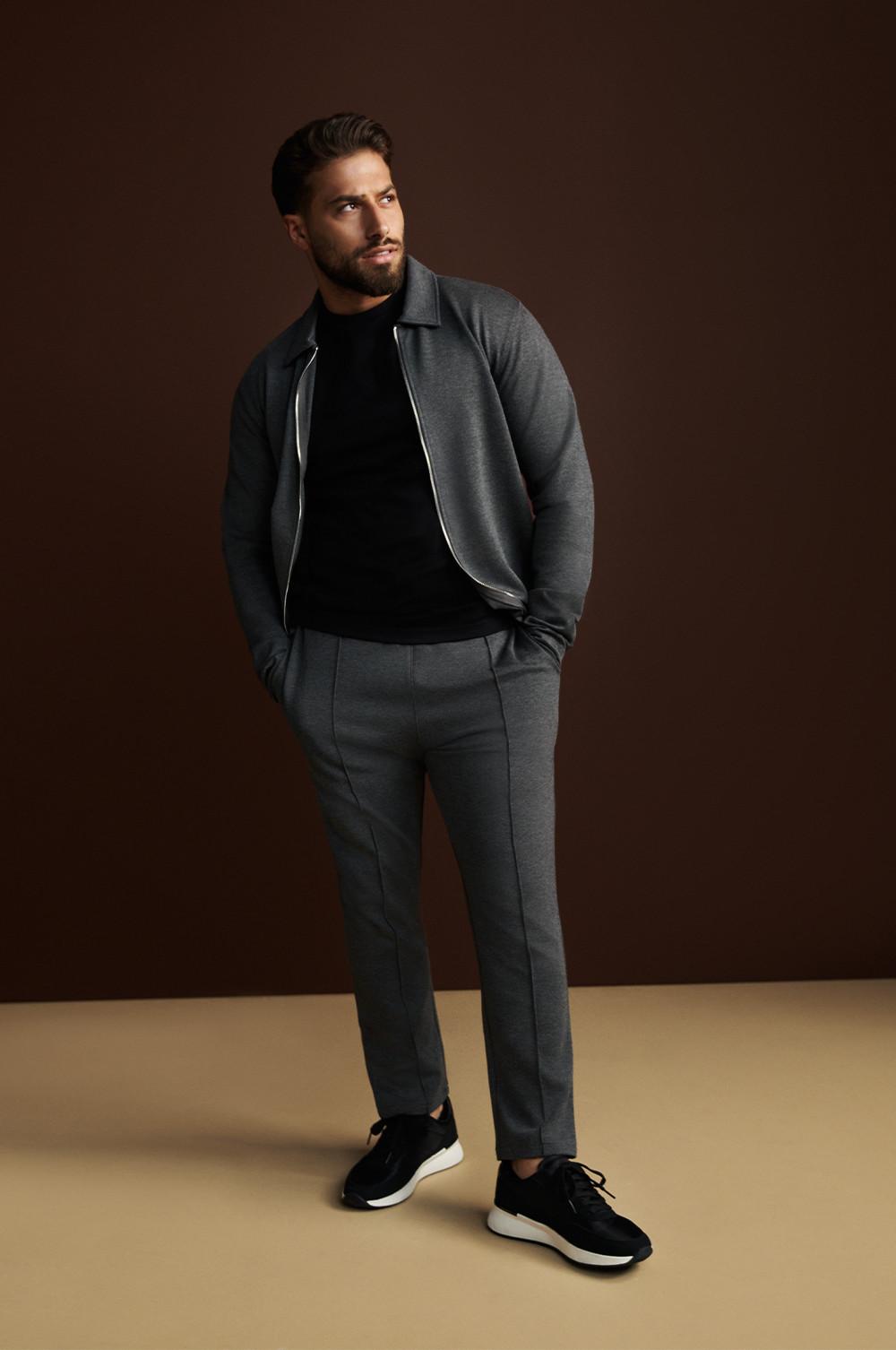 Collared jacket and tailored jogger