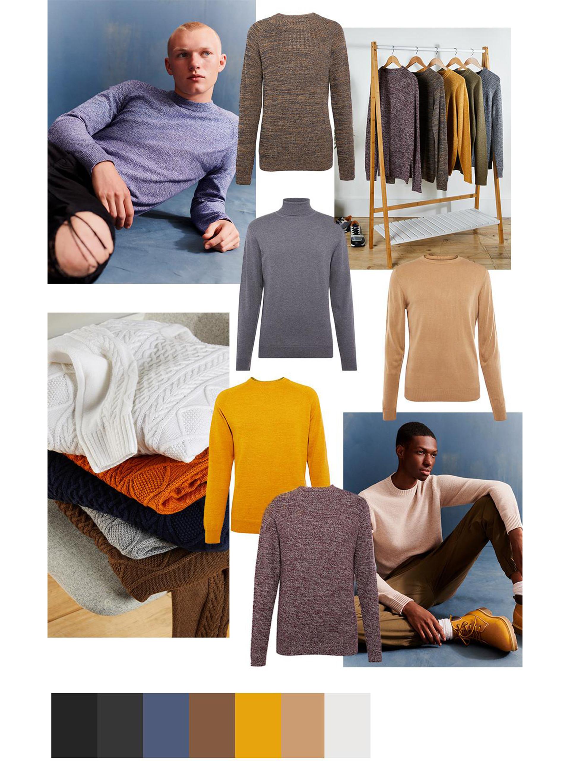 Mens knit collage