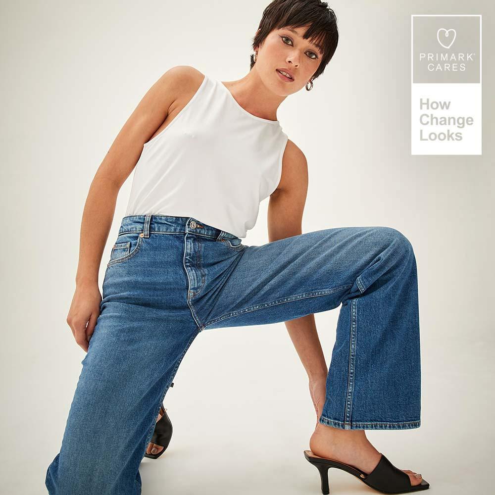 Pull&Bear Denim Petite Basic Mom Jeans Met Hoge Taille in het Grijs Dames Kleding voor voor Jeans voor Jeans met rechte pijp 