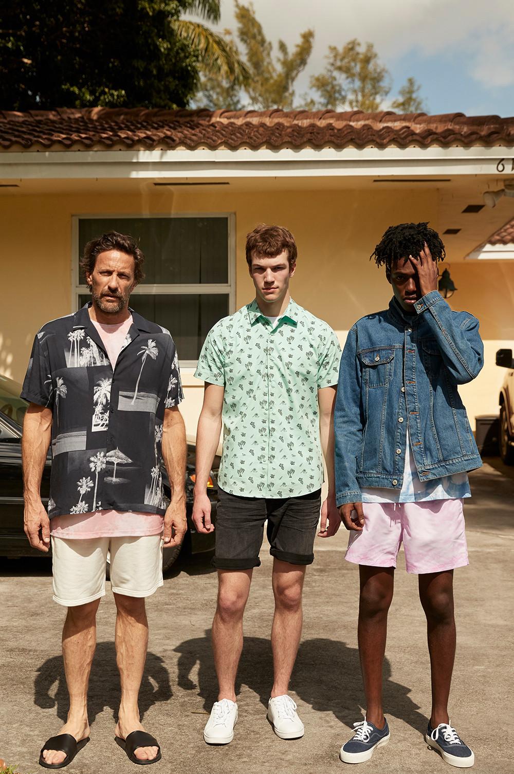 A laid back collection featuring tees and shorts in pastel tie dye and palm tree prints perfect for a relaxed summer. Primark