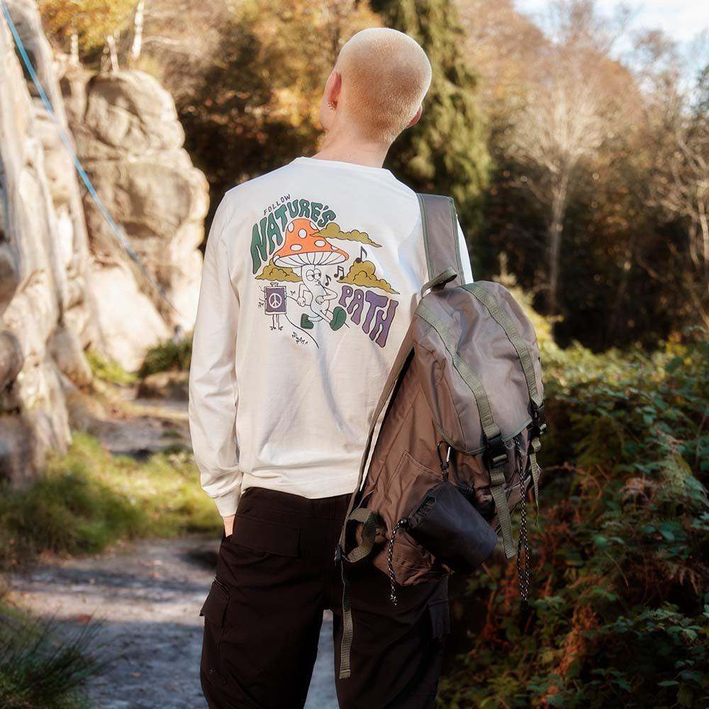 Male model wears Natures Path T-Shirt