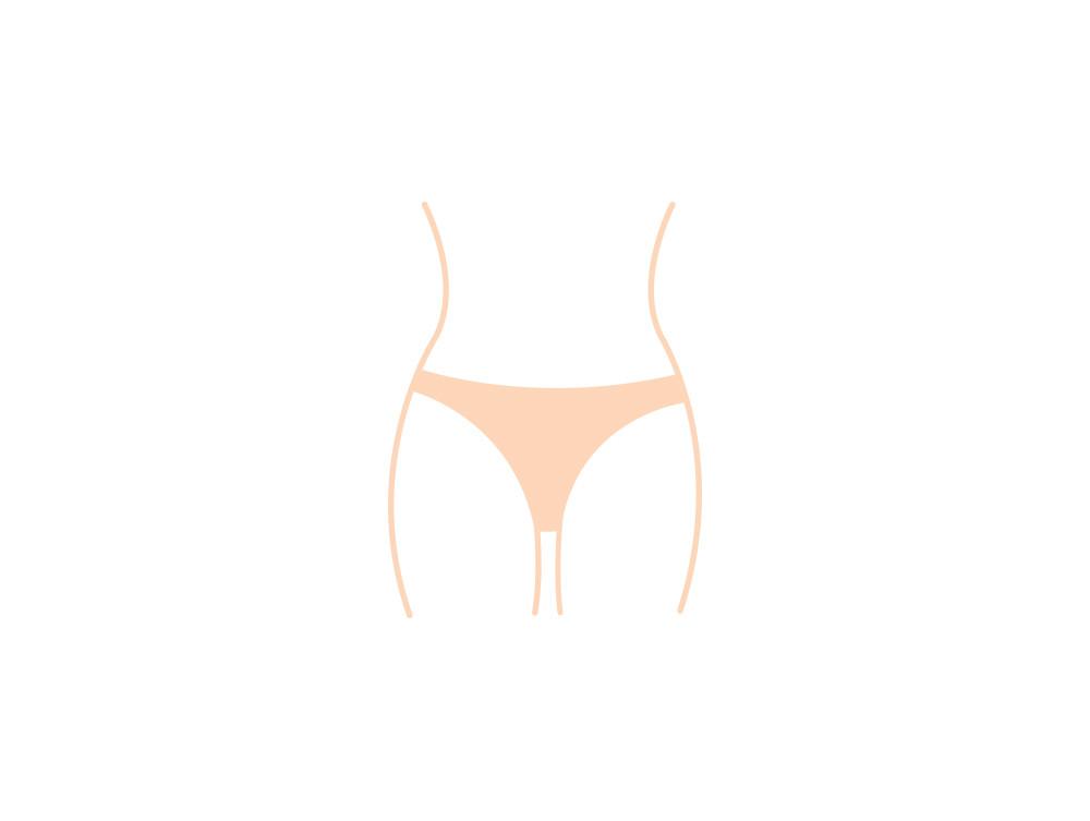 The Cheeky bikini bottoms illustration in orange