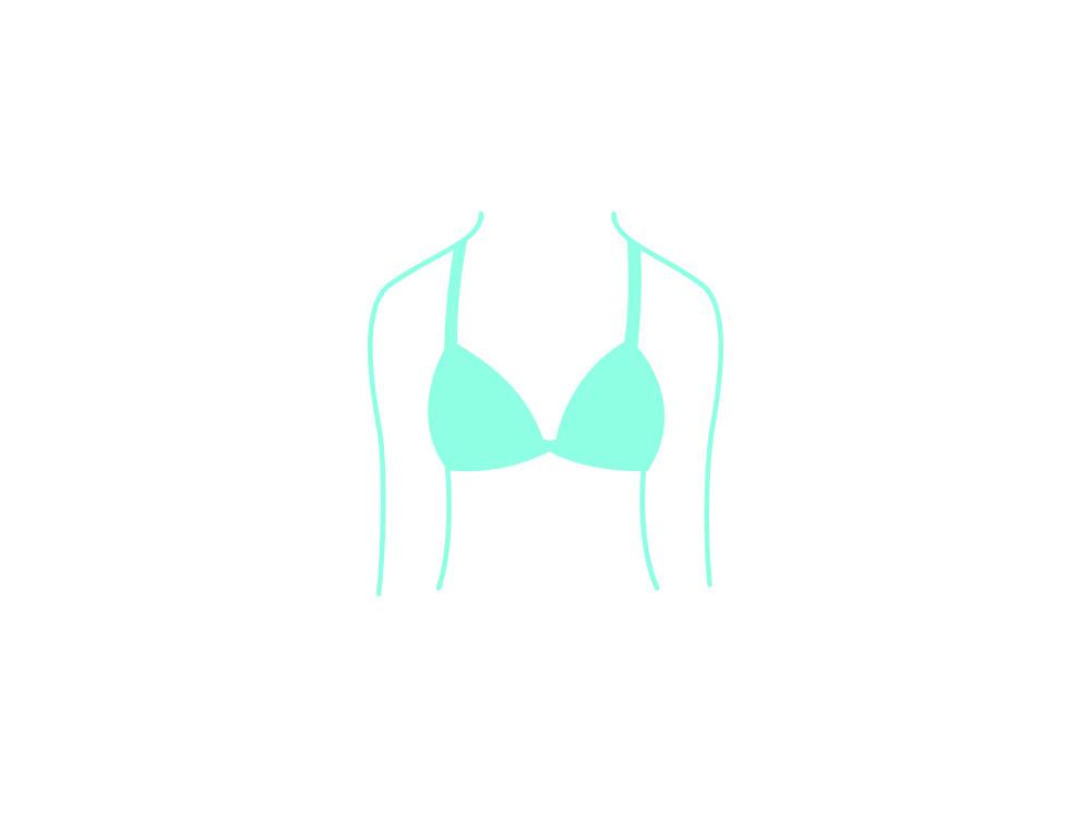 The triangle bikini top illustration