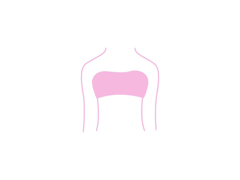 Illustration du haut de bikini bandeau rose