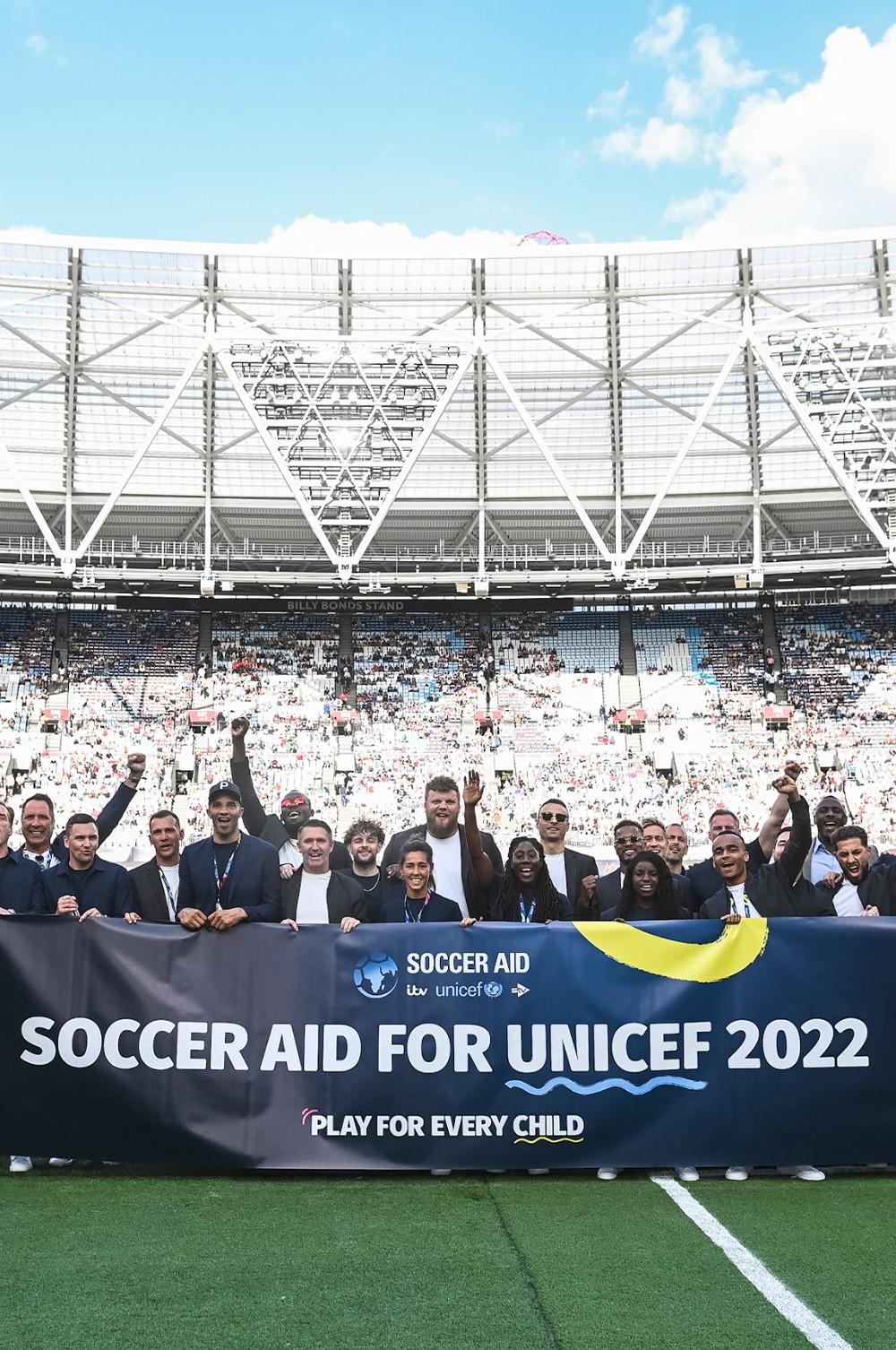 Group shot for Soccer Aid 2022