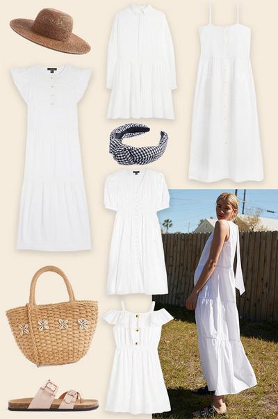 tendencia del vestido veraniego blanco Primark España