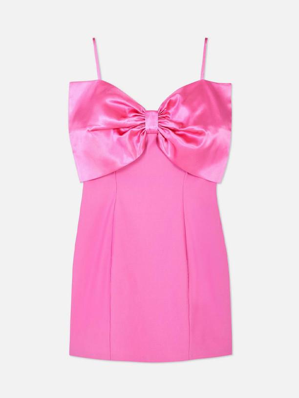 Womens pink bow dress