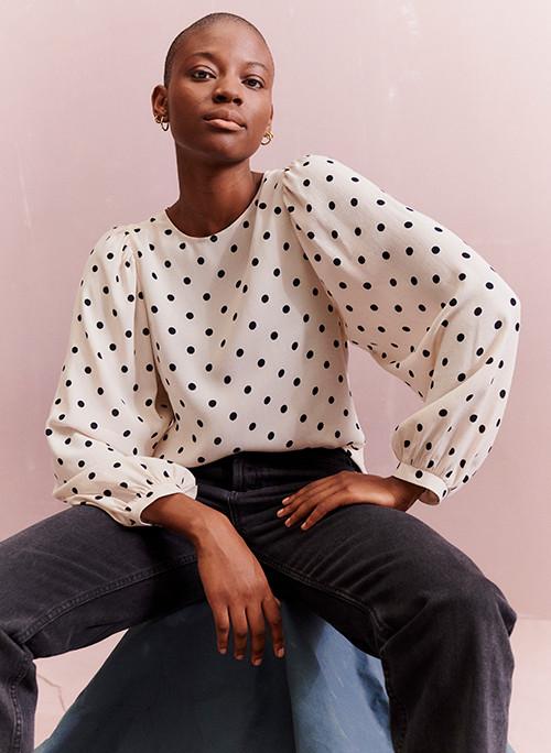 primark polka dot top