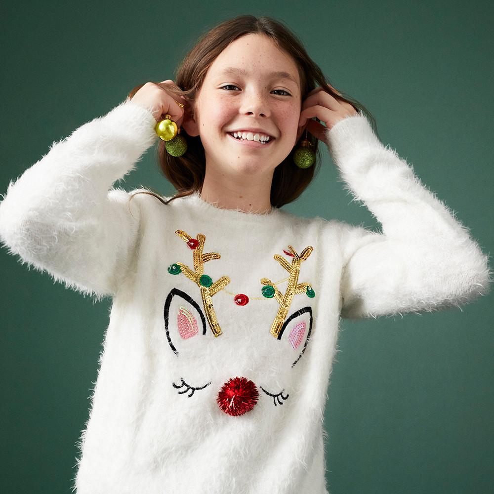 christmas girls jumpers