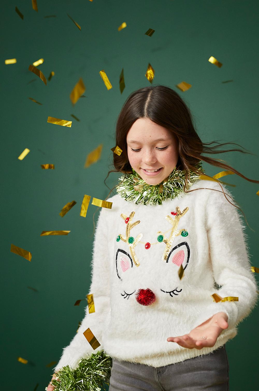 christmas girls jumpers