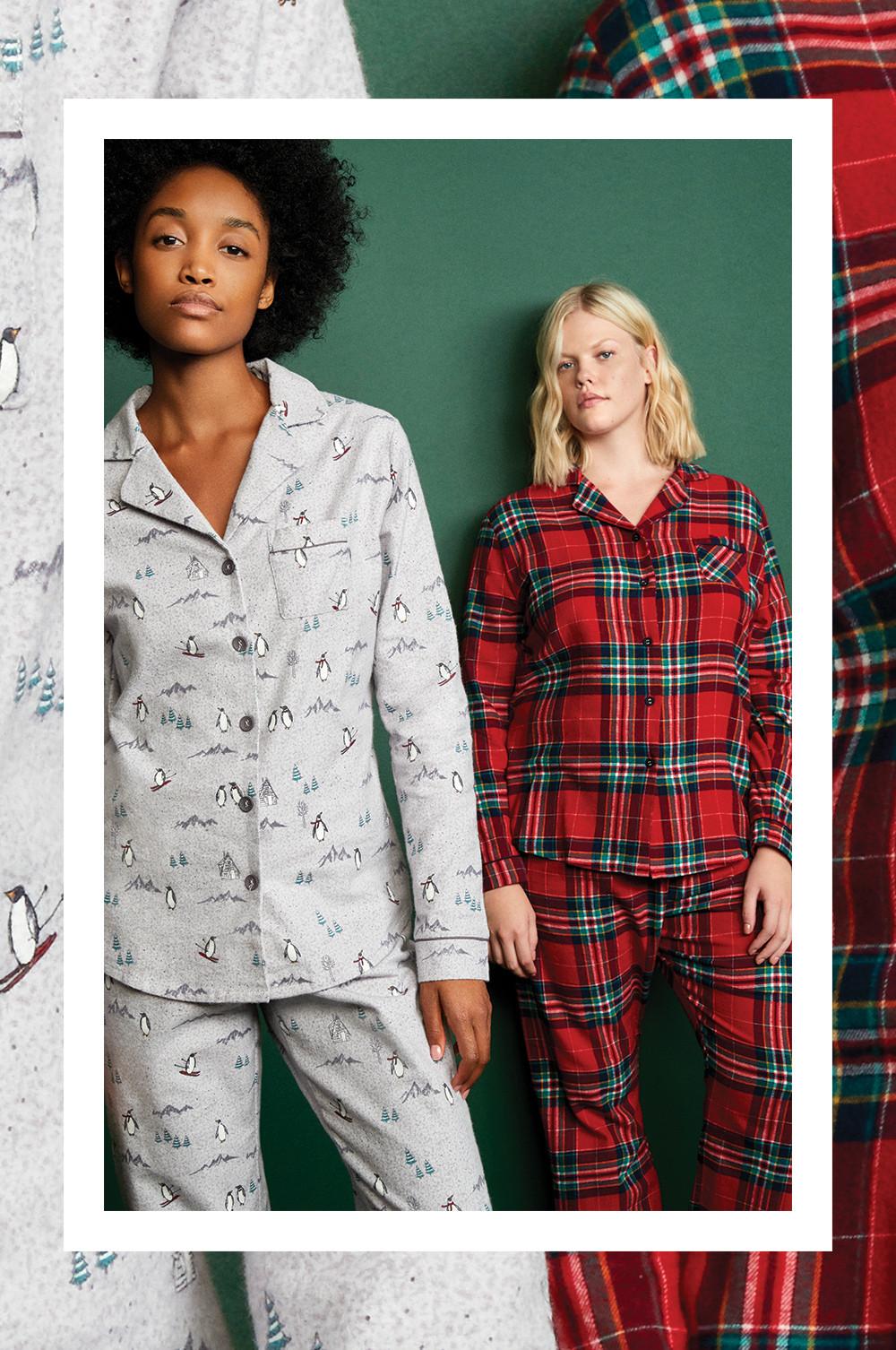 Pyjamas aus gebürstetem Flanell