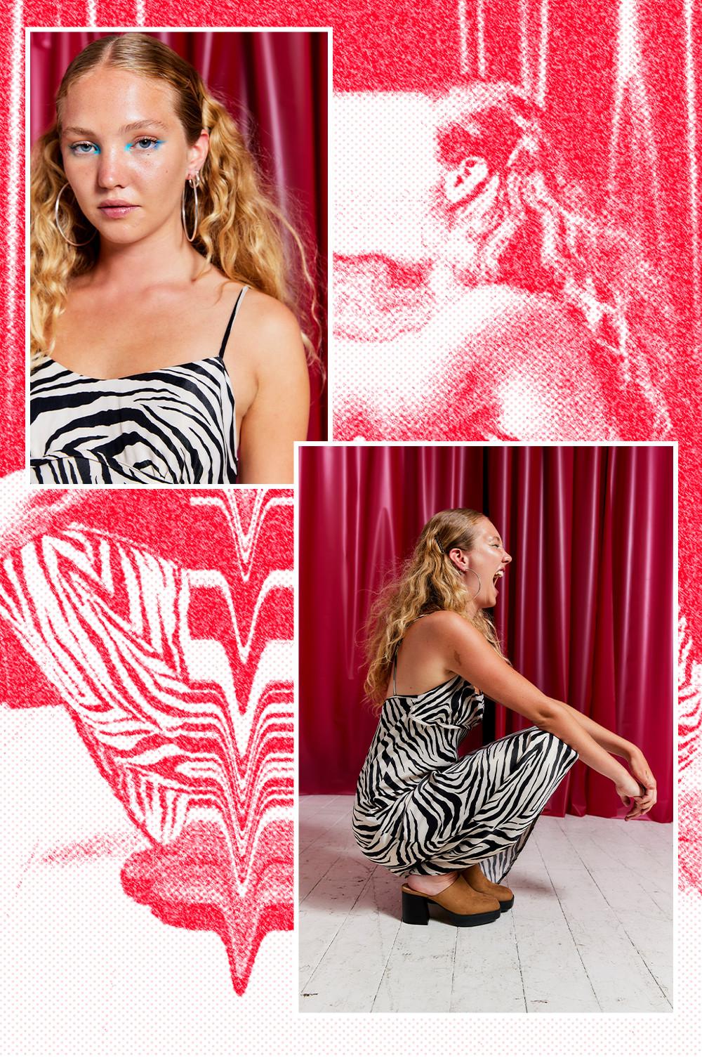 Kleid mit Zebra-Print