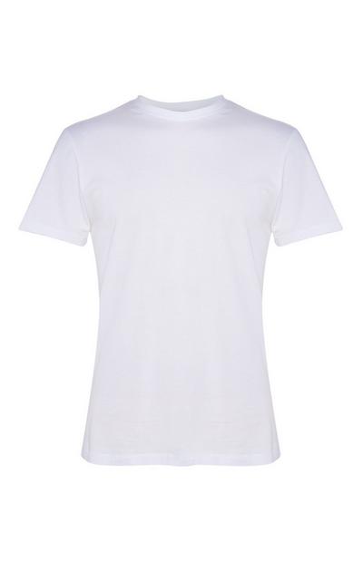 Wit T-shirt met ronde hals