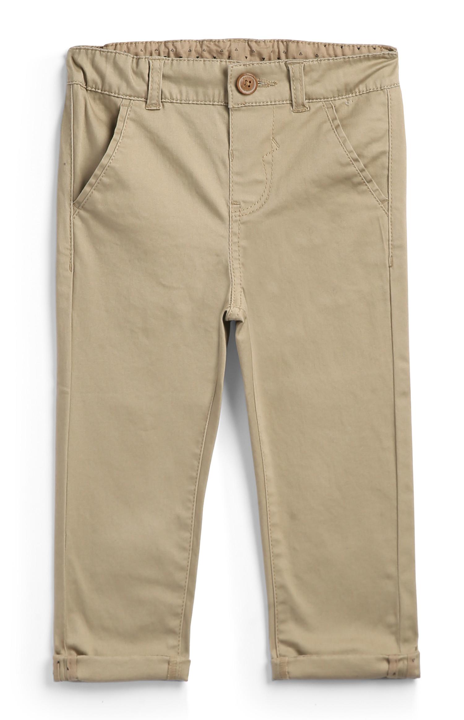 Pantalón chino color piedra para bebé niño