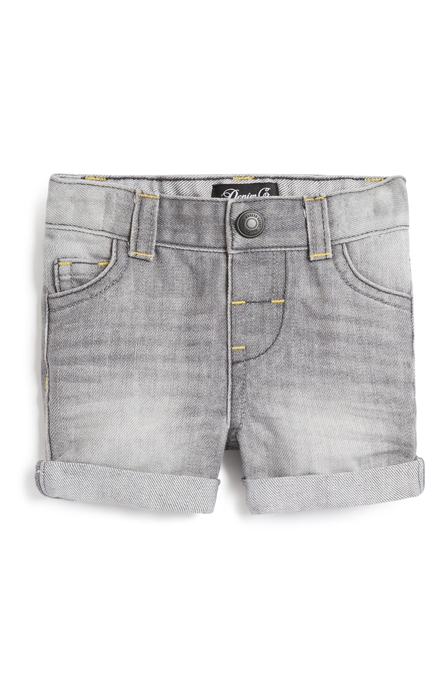 Fantovske sive kratke hlače iz džinsa za dojenčke
