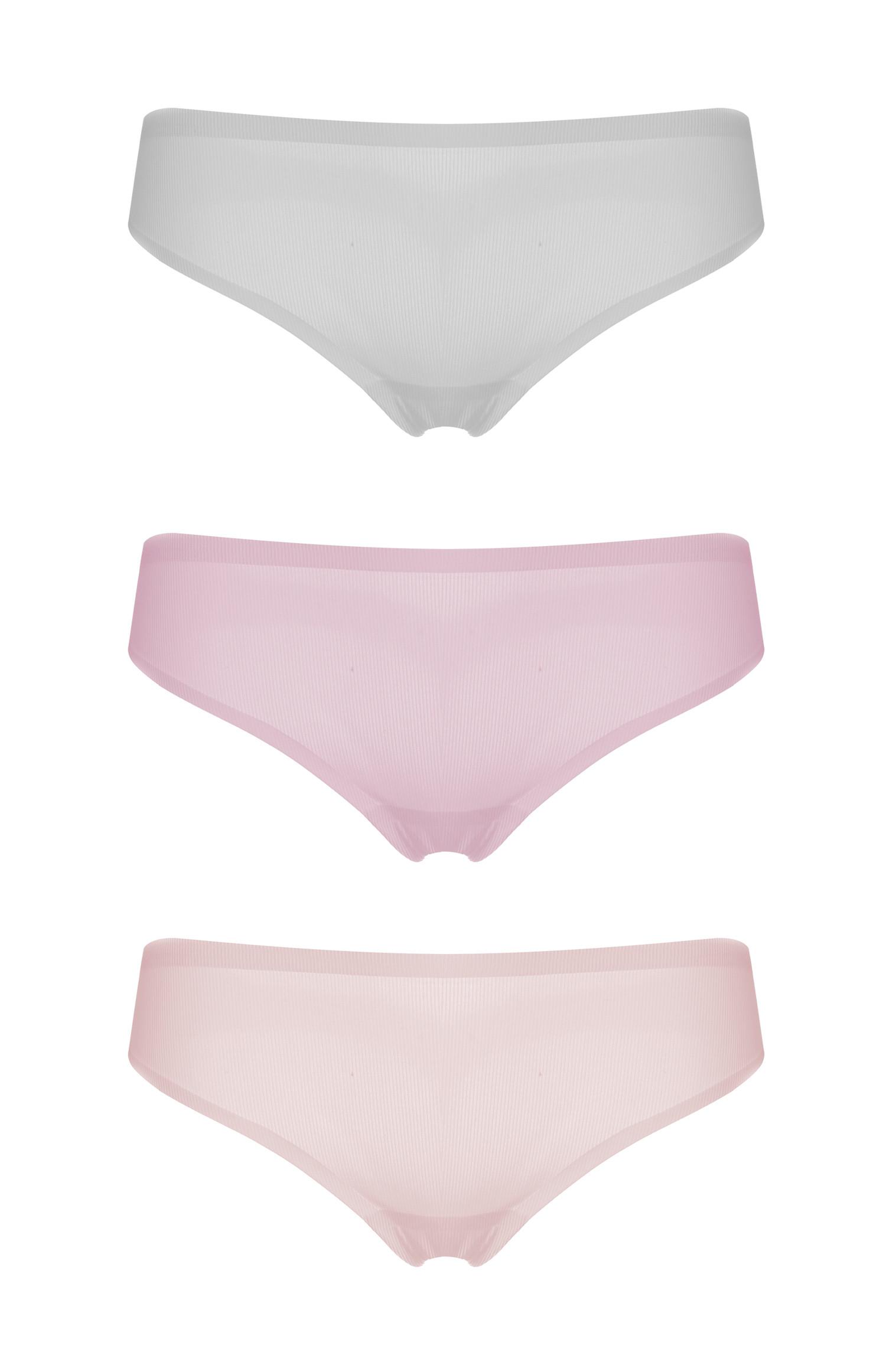 Pack 3 tangas invisíveis cor-de-rosa