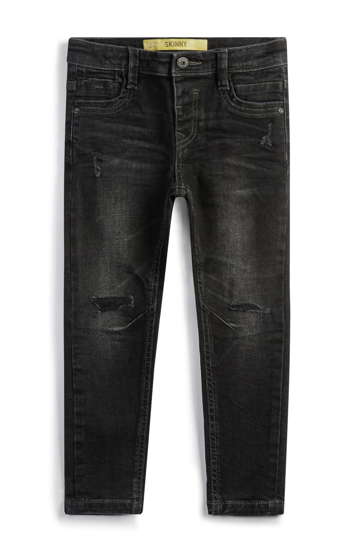 Vaqueros en gris oscuro para niño pequeño