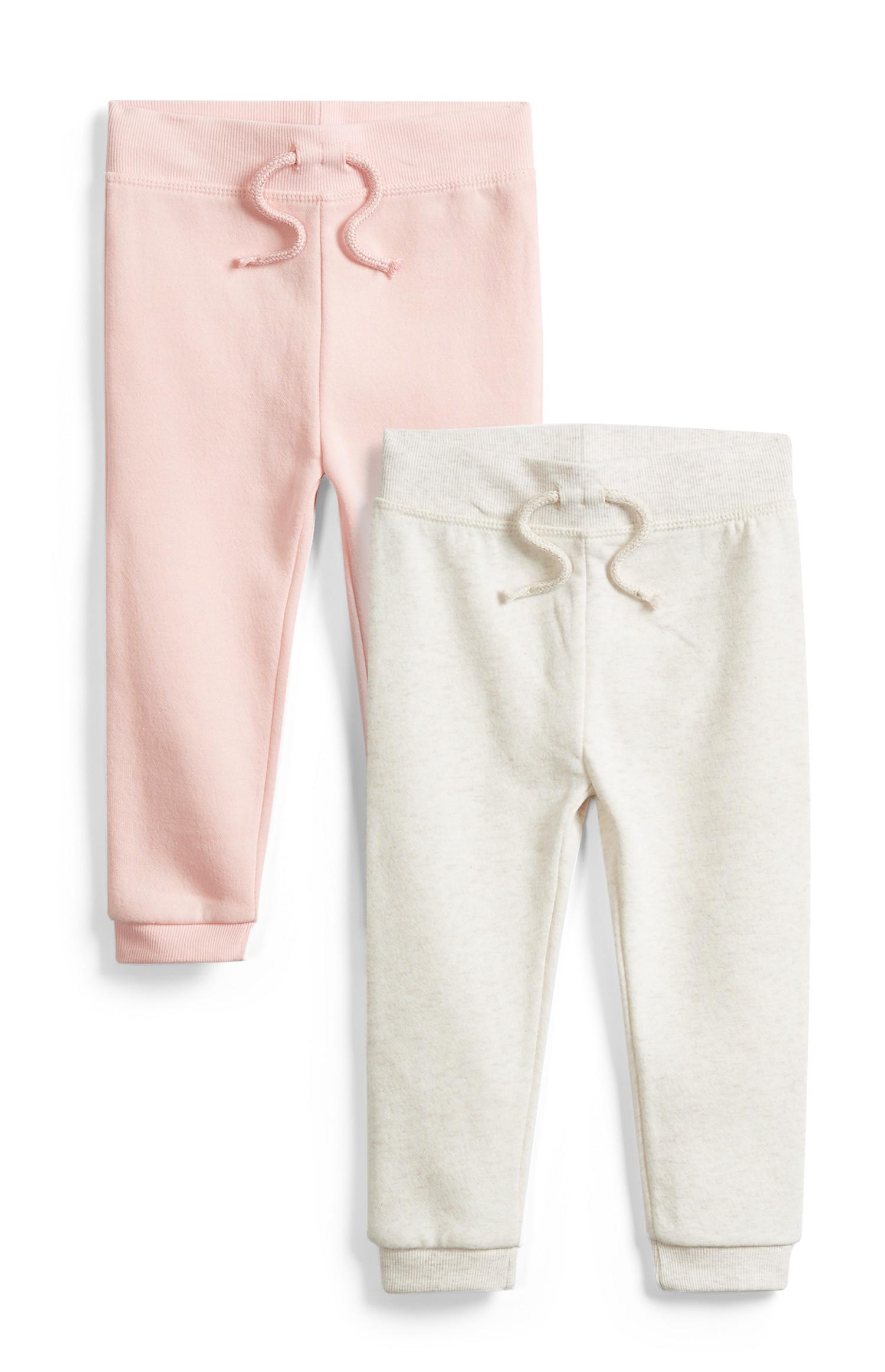 Pack de 2 pantalones de chándal de bebé niña