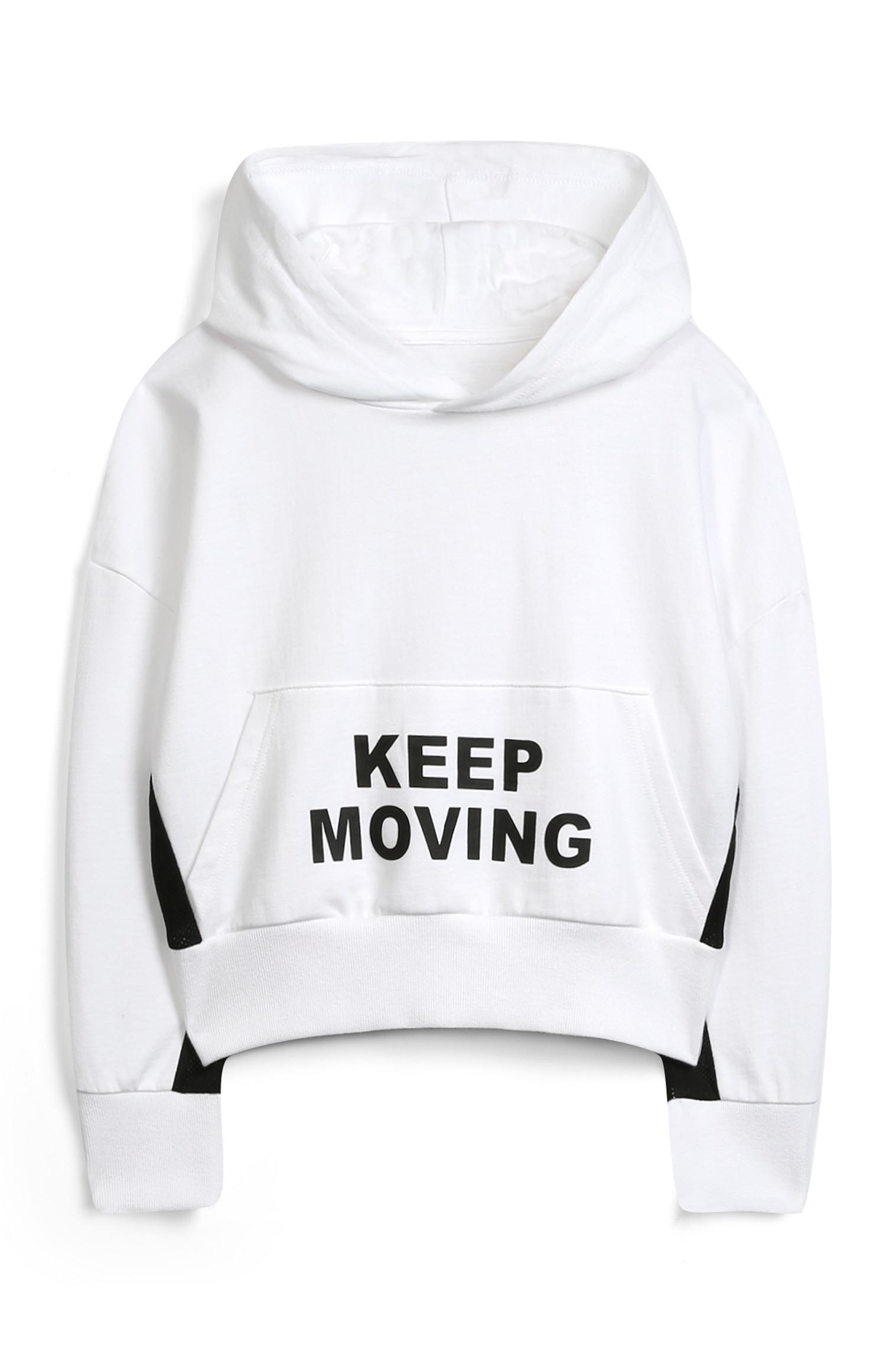 Sudadera blanca con capucha «Active» para niña mayor