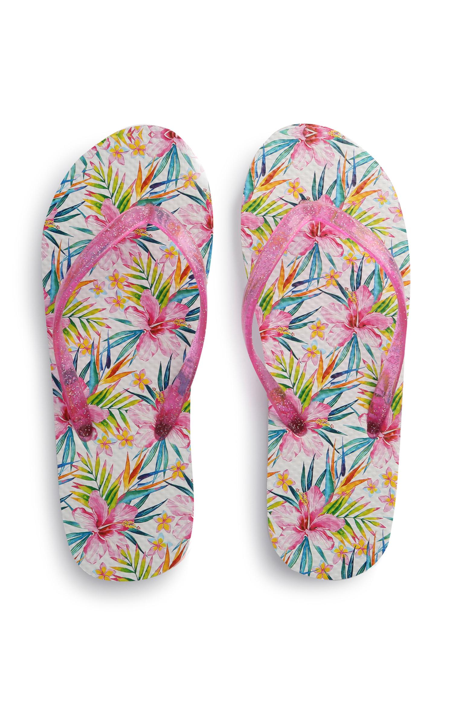Chanclas florales