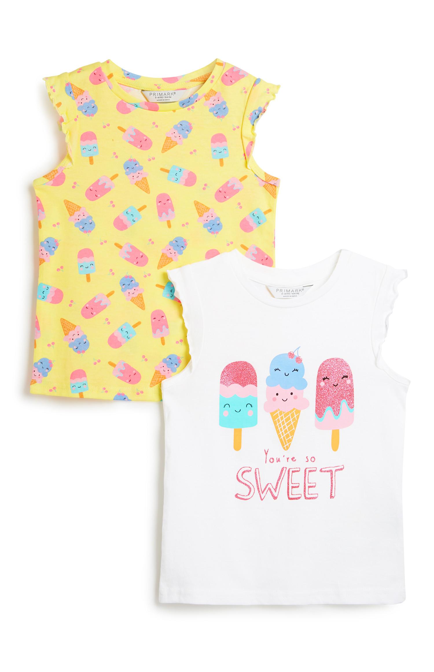 Majica brez rokavov Ice Lolly za mlajša dekleta, 2 kosa