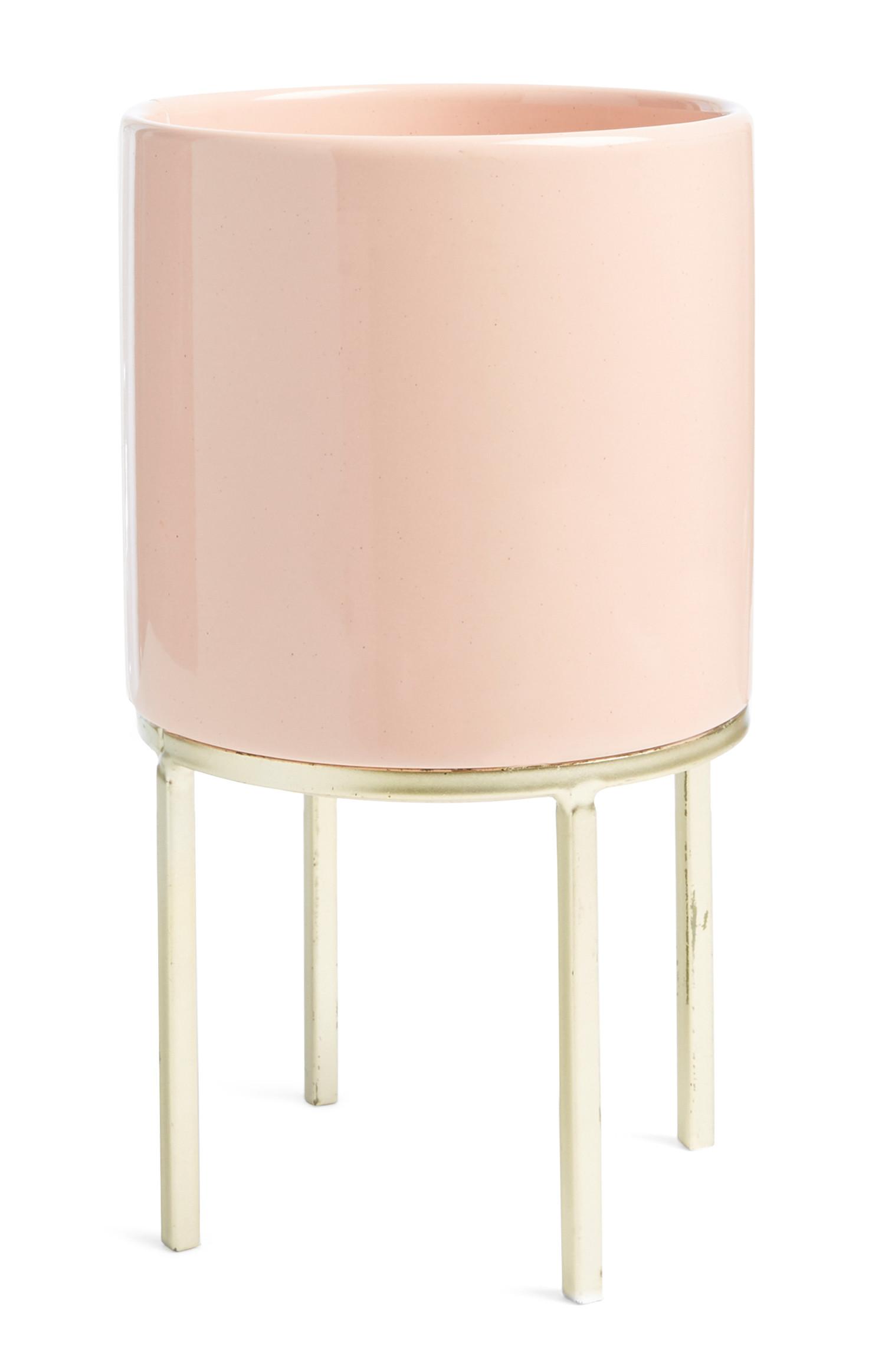 Maceta de cerámica rosa