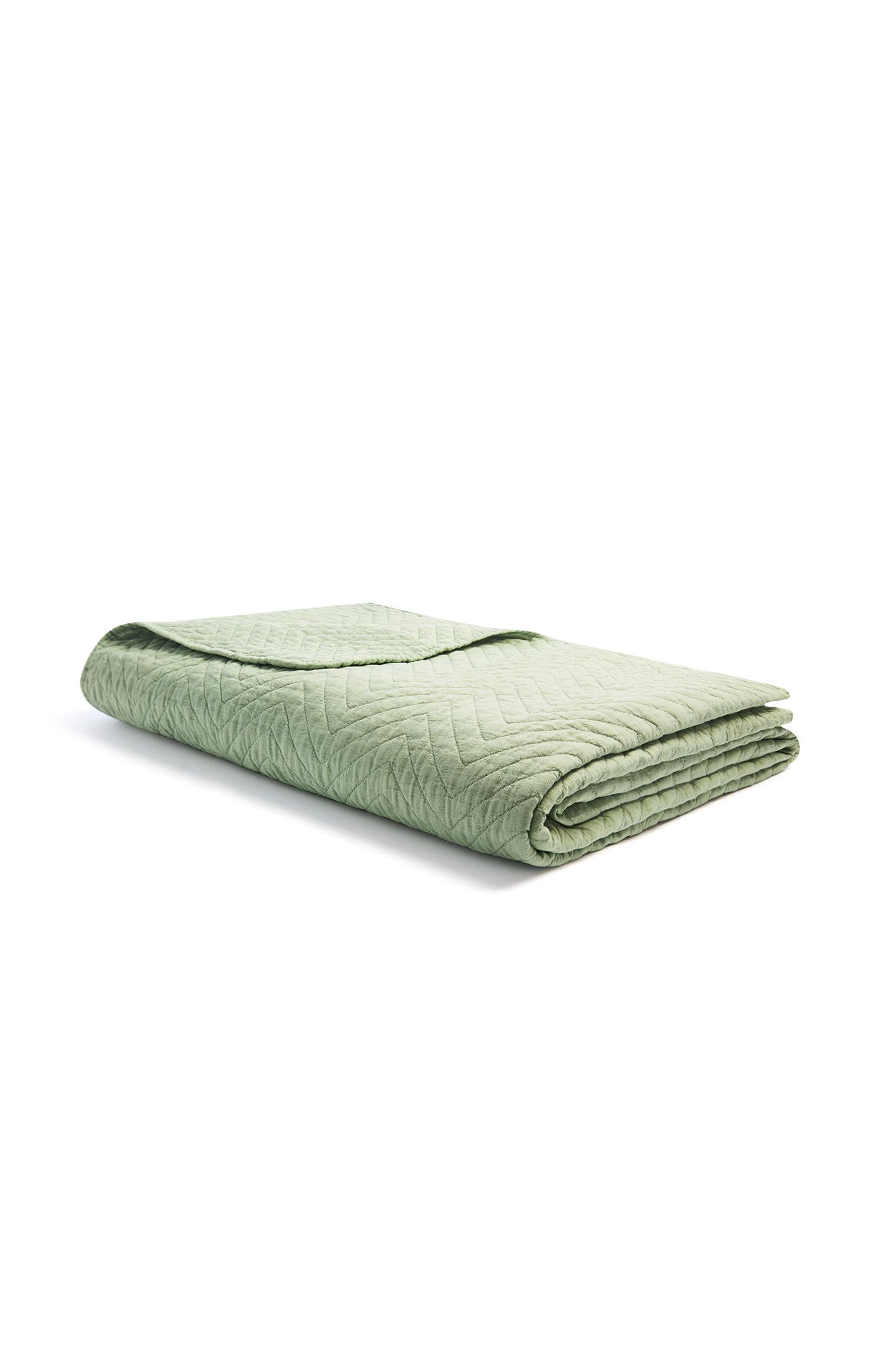 Manta acolchada de color verde
