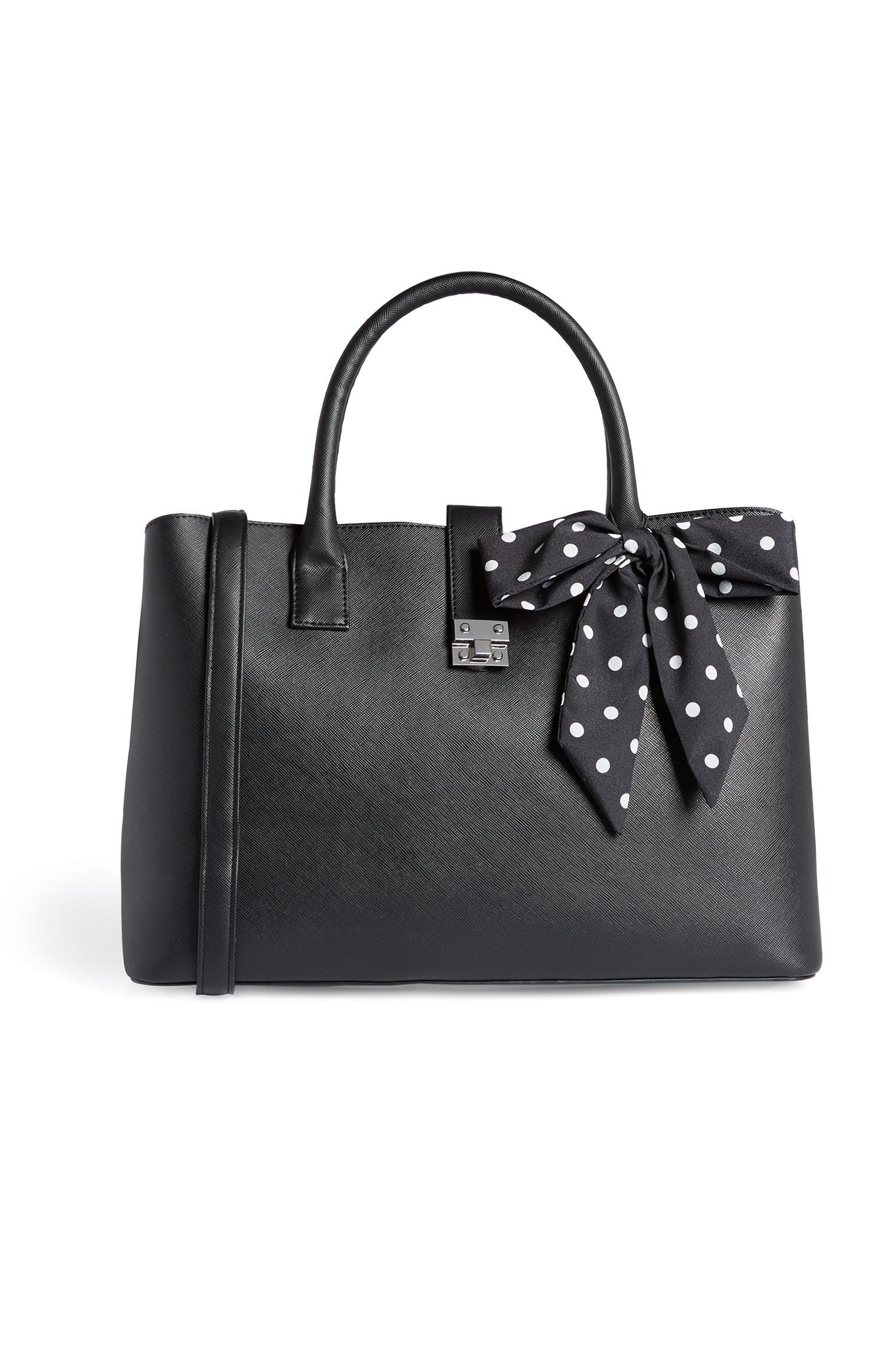 Mala tote com laço preto