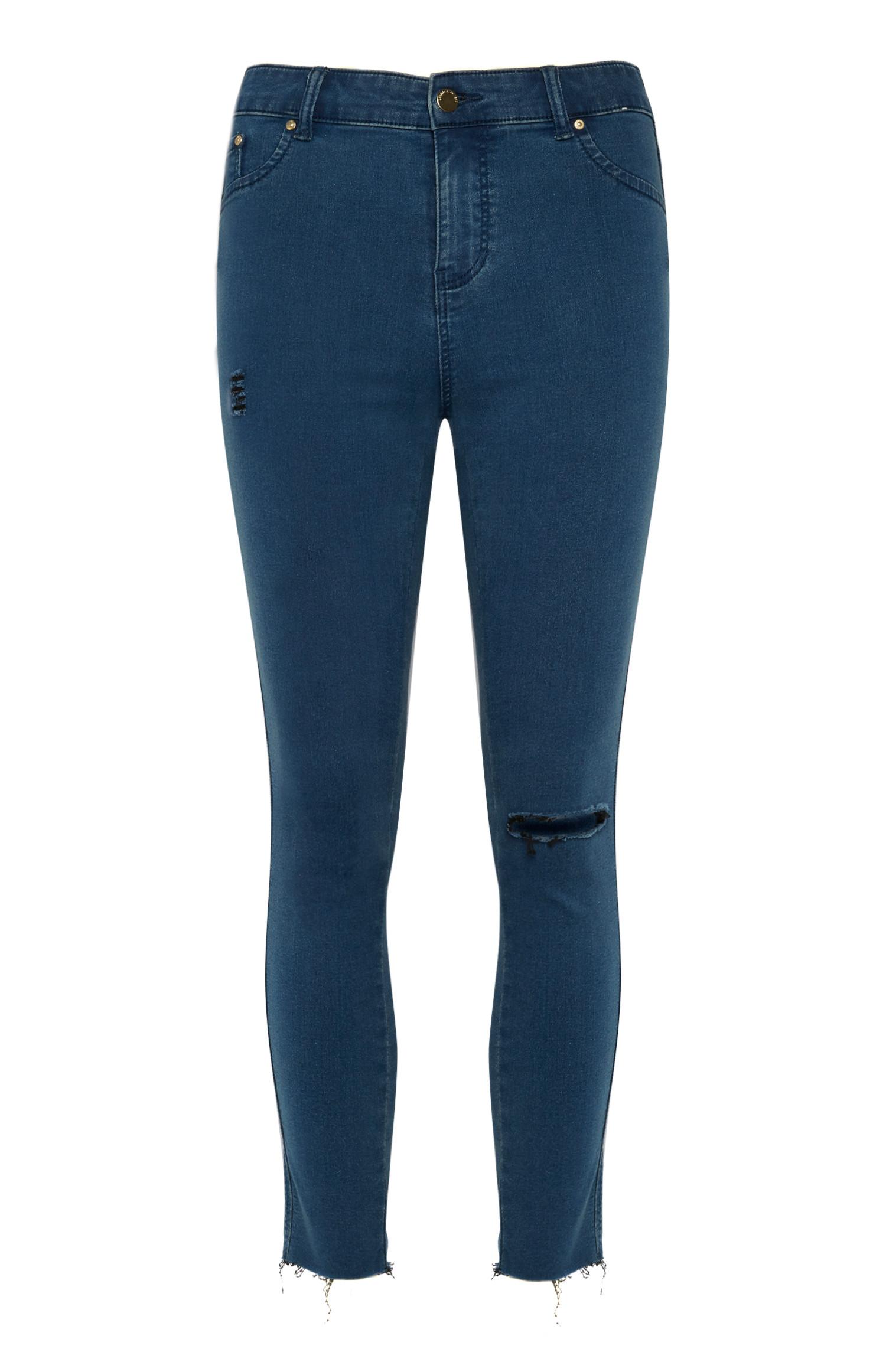 Calças ganga skinny azul-médio