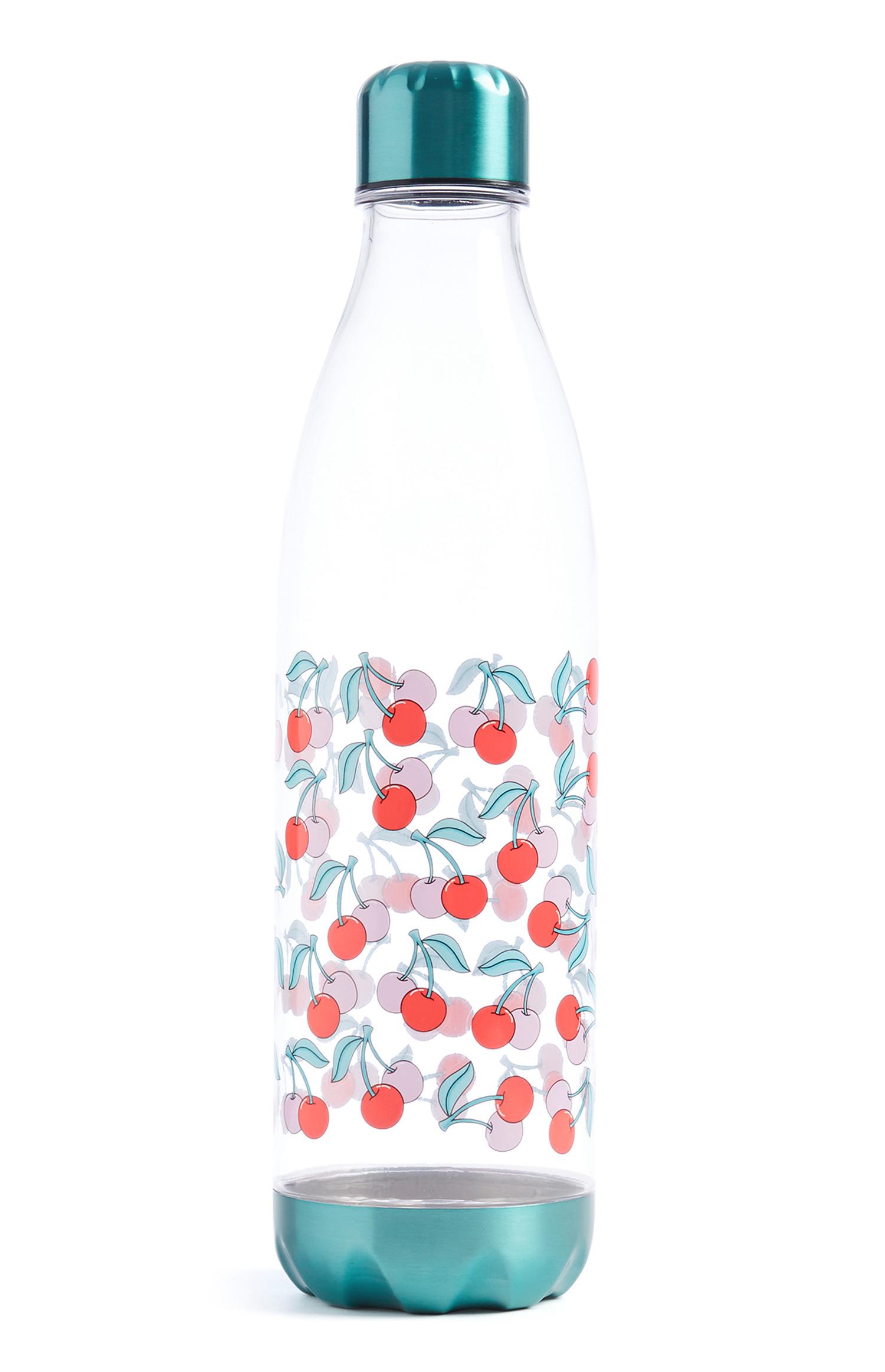 Botella de 1 l con estampado de cerezas