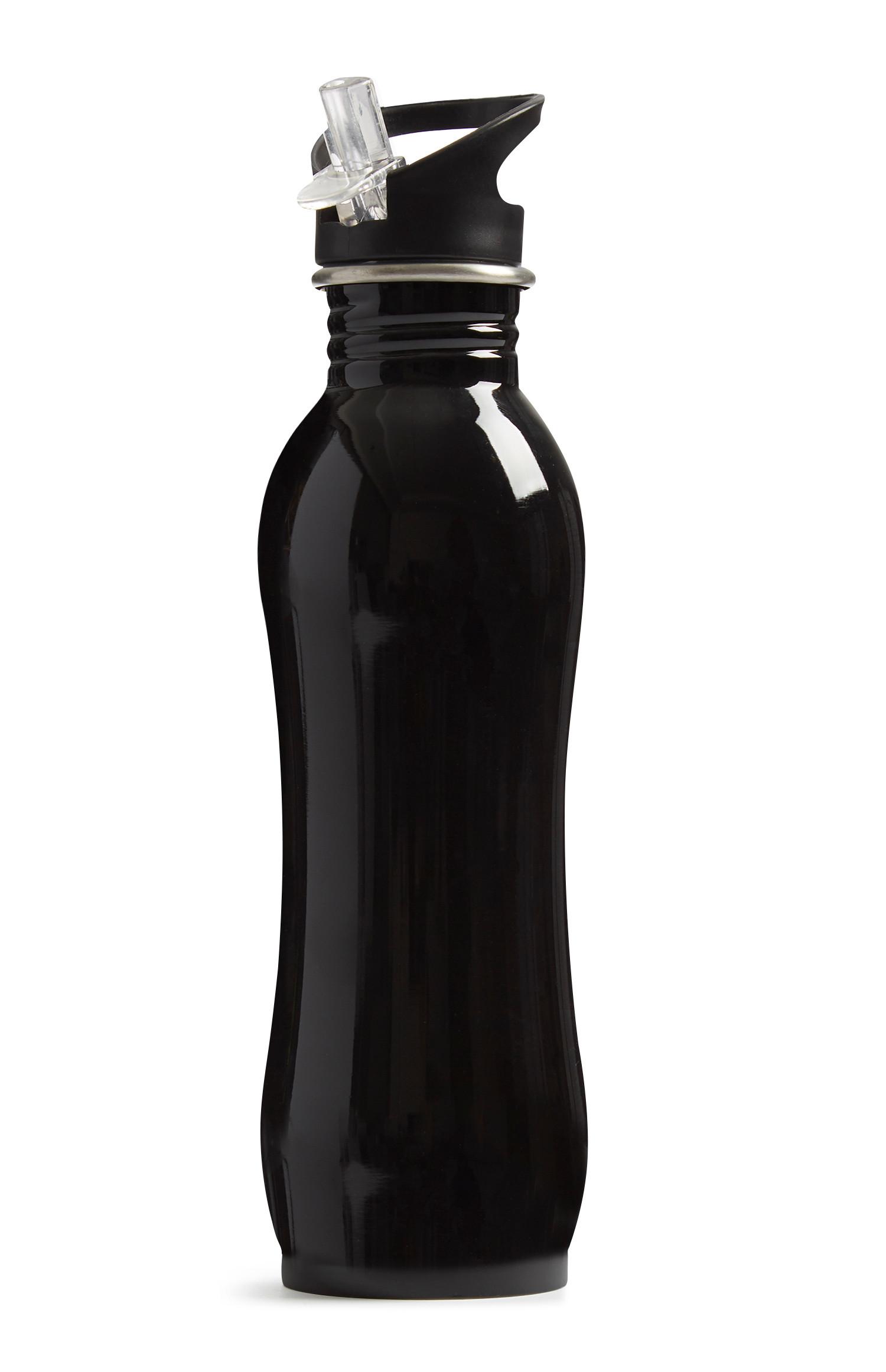 Botella de deporte de acero negra
