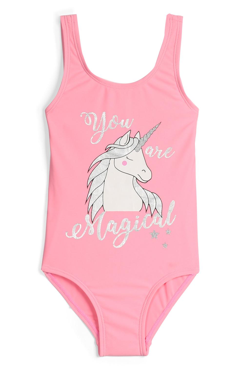 Bañador con unicornios para niña pequeña