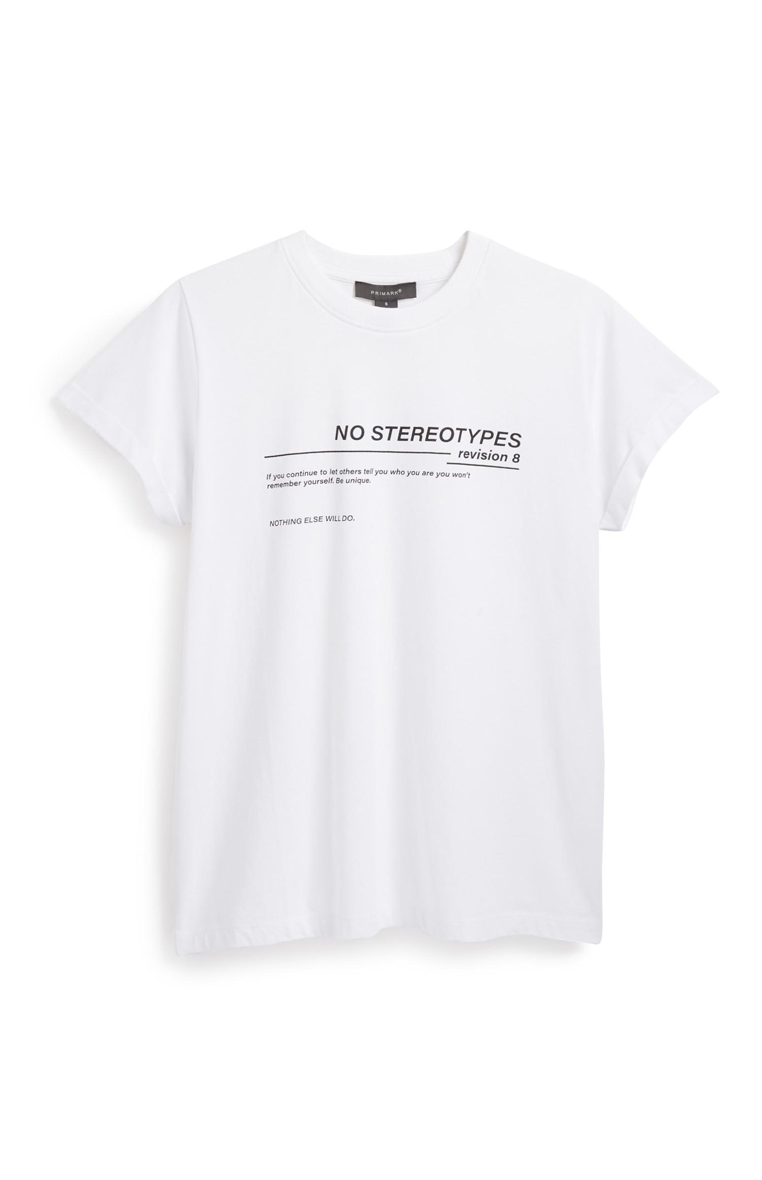 T-shirt slogan branco