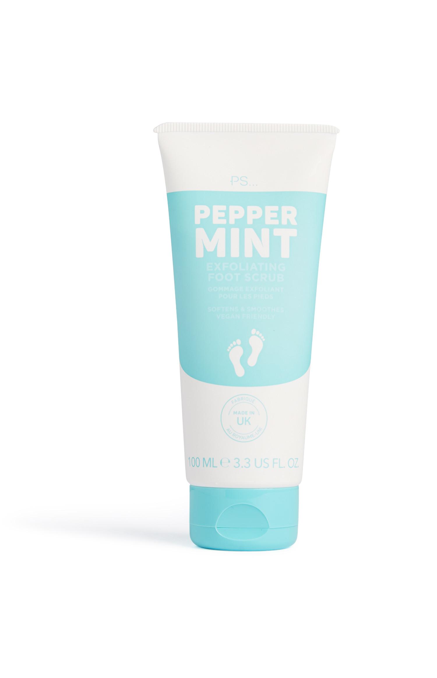 Exfoliante de menta para pies